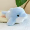 Very precious, fragrant and soft, blue dolphin magnetic fridge magnet, plush toy doll, toy table companion doll, cute and fun, ideal for gifting. Magnetic light blue plush dolphin doll, bionic cotton dolphin doll Specification image